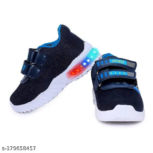LED light up shoes with blue straps, suitable for kids' outdoor activities