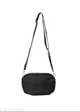 Black parachute sling bag with adjustable strap