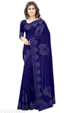 Vichitra Silk, embellished diamond work trendy saree-2 for parties or weddings, free size, Indian origin