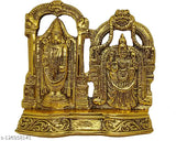 Metal Tirupati Balaji Venkateswara statue, Indian temple decor for spiritual home