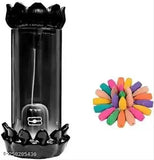 Black glass smoke backflow fountain showpiece statue idol for home decor