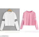 Long sleeve cotton t-shirt, solid design for women, made in India