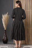 Rayon maternity kameez with paisley print, black color