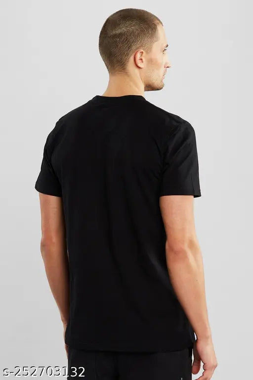 Men's printed regular fit casual t-shirt, short sleeves, cotton, soft & breathable, size S (38 in chest, 26 in length), country of origin: India