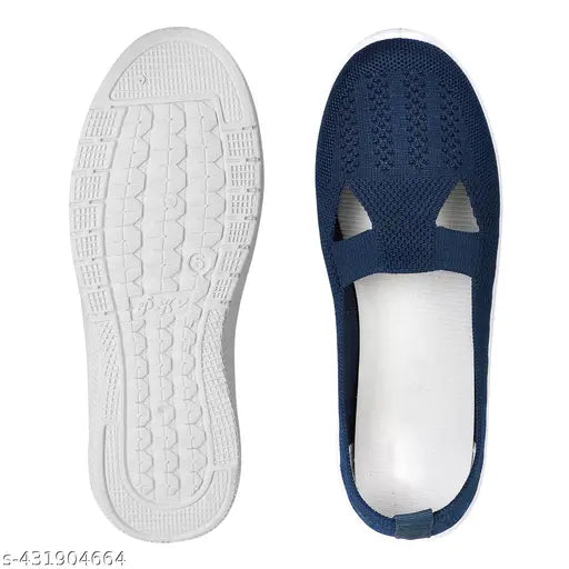 Ciptocomfort sports shoes for women - black, knitted design, elastic insole, lace-up closure