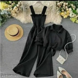 Sleeveless crepe jumpsuit, latest fancy solid-colored piece for women, India origin
