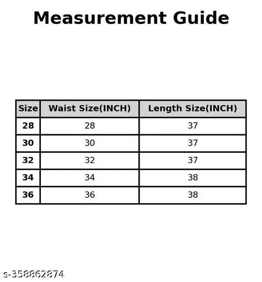 The image shows a white casual polyester blend pant with a length size of 38 inches