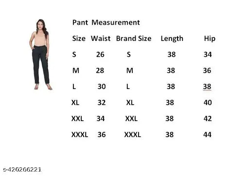 Pyore cotton casual women's daily wear pants, size 36 waist, 100% cotton, comfortable fit, trendy style