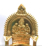 Brass Varahi Amman encarved deepam idol - intricately detailed Indian god figurine with boar face, human body, weapons, & decorative base