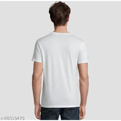 Men's premium quality cotton t-shirt, short sleeves, solid design in various sizes (S-XXL), made in India