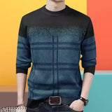 Green and black designer printed men's full sleeve casual cotton blend t-shirt, ideal for streetwear and everyday use
