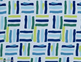 Geometric cotton fitted double bedsheet & pillow covers (2pc) - summer-ready superfine quality