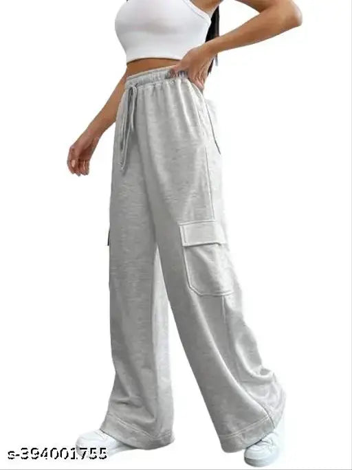 Ladies' light blue cotton regular-fit office or school formal wear trousers, suitable for casual daily use