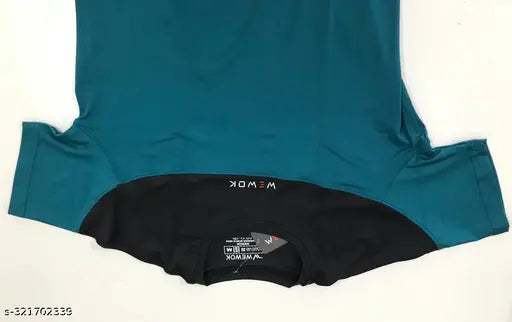 Colorblocked Lycra round neck sport t-shirt, short sleeves, available in L, XL, and XXL sizes for men