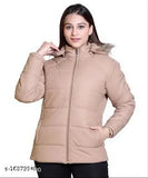 Nylon solid full sleeve women's jacket, long length, Indian origin