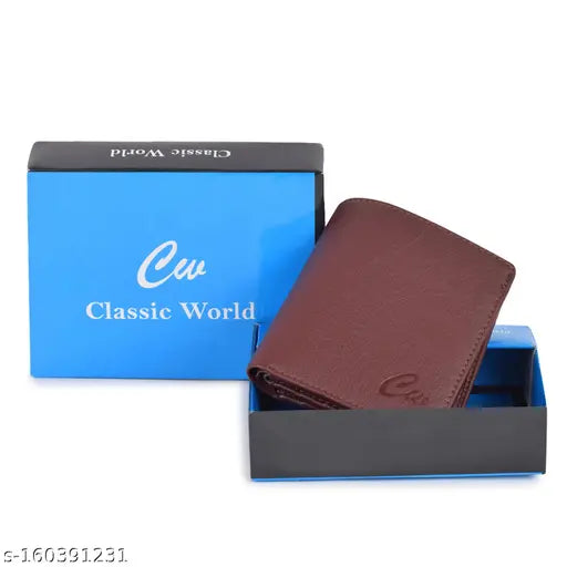 Sisa Classic Latest Trending Solid PU Leather Wallet - 2 compartments, men's bi-fold wallet for daily use, holds ATM, credit, debit cards, coins, and cash. Indian origin