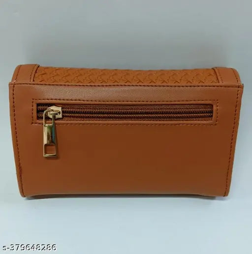 Tan snakeskin faux leather women's wallet, with gold-tone zipper and a single card slot