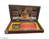 Black standard Sai Amrut wood Sai Baba idol gift box for birthday, office party, or special occasions - Brown wooden God Idol multipack of 1