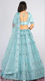 Pink net embroidered Lehnga Choli set with blouse and dupatta, free size, from Gopinath Hand Work