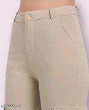 Women's solid bell boutma trouser paints, cotton lycra, size options available: 26, 28, 30, 32, 34, 36, 38, 40 (India-made)