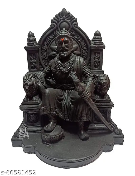 Sai Amrut S A Gifts Chhatrapati Shivaji Maharaj with Mudra The Legend of Maharashtra Statue Idol Showpiece (8 Inch).