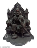 Sai Amrut S A Gifts Chhatrapati Shivaji Maharaj with Mudra The Legend of Maharashtra Statue Idol Showpiece (8 Inch).