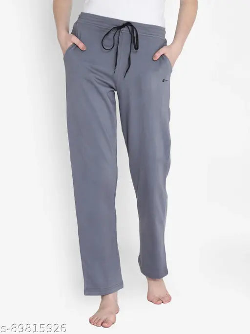 Grey cotton lower pants for women