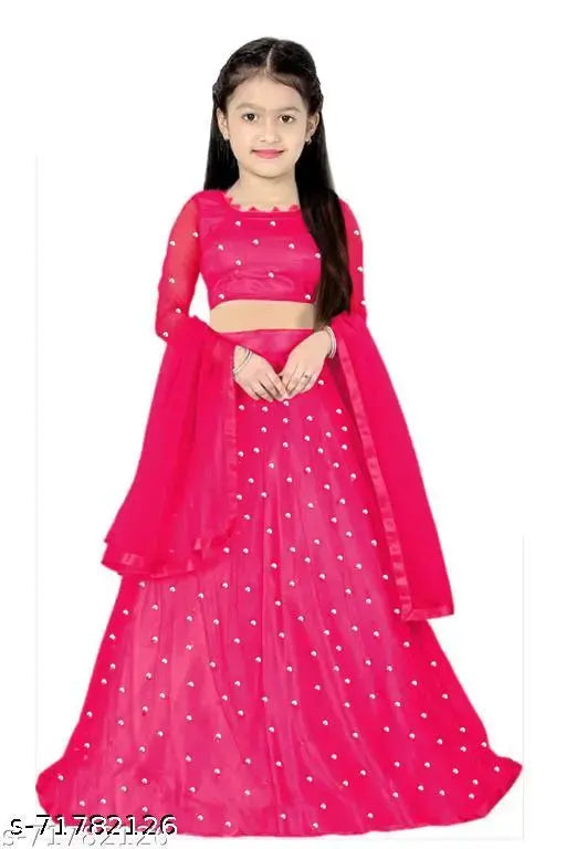 Embellished net lehenga choli set for women partywear, Indian princess style, handcrafted with traditional elements