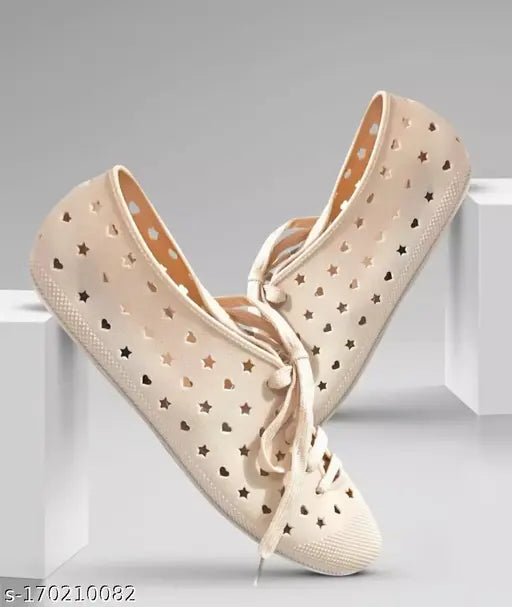 Women's PU textured ballerinas with ankle loop, size IND-3 or IND-4, made in India