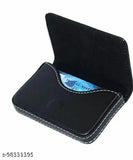 Brown faux leather trendy card holder combo (2 pieces), holds 15 visiting cards or 8 debit/credit cards, professional design from India