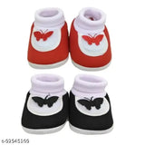 Elegant textile kids shoes, solid pattern slip-on style, casual wear for 0-4M to 12in foot length (India origin)