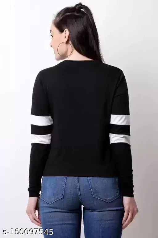 Classic elegant cotton blend sweatshirts, solid design for casual wear & everyday use