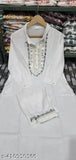 Embroidered rayon kurta set with palazzos, three-quarter sleeves for women