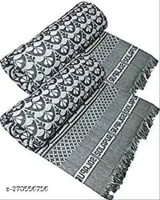 Cotton DISHANI Designer Solapur chadar pack of 2, vibrant traditional patterns, free size, machine washable