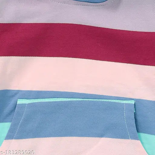 Wool striped sweatshirt for girls, 2-3 years old, classic style from India
