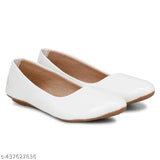 White suede ballet flats