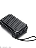 Forever Young sling bag, black fabric, multiple compartments
