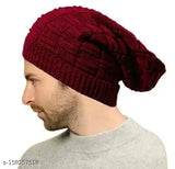 Woolen Beanie cap, trendy and comfortable, with fur lining, fits both men's and women's, India origin