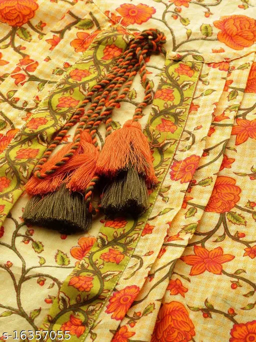 Sleek cotton Japer Kurti sleeveless top & 3/4th sleeve jacket, printed pattern, Indian origin