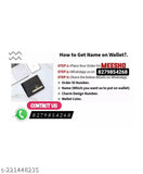 Trendy faux leather men's wallet, solid color with custom name, free size (10cmx10cm)