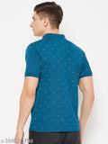 Soft cotton blend UBX men's half sleeve polo t-shirt, unmatched comfort and durability for a classic black look with denim jeans