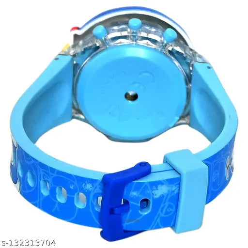 Multi-color glowing digital wrist watch with cartoon face, suitable for kids