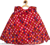 Maroon polka dot baby girls' festive wedding dress with cap sleeves