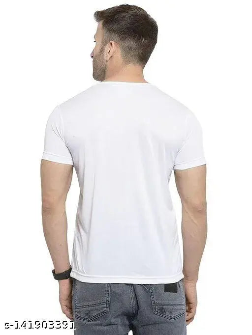 Trendy printed polyester men's t-shirt in sensational designs, short sleeves size S, L, M, XL (India origin)
