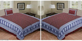 Cotton Jaipuri single bed sheets set, features 2 bedsheets & 2 pillow covers for kids, regular quality, Indian origin