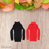 Woolen warm full sleeves high neck skivvy for boys winter - Solid design in multiple sizes from DADNI FASHION (India)