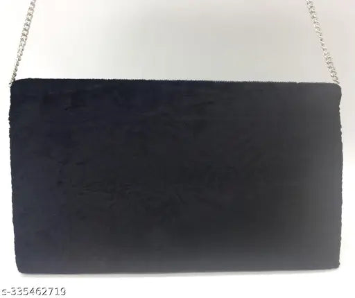 Black velvet crossbody bag