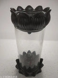 Black resin glass incense holder