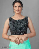 Rainbow multi-color georgette saree with sleeveless blouse, suitable for traditional occasions