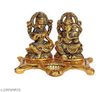 Metallic Lakshmi Ganesha showpiece statue, traditional Diwali oil lamp for Diwali home decoration and gifts